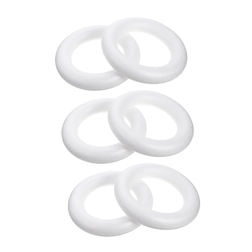 OSALADI 6 Stück Teiliges Schaumstoff Ringe für DIY Bastelprojekte Dekorative Kränze für Hochzeit Valentinstag und Bastelarbeiten Weiß OSALADI 6 Stück Teiliges Schaumstoff Ringe für DIY Bastelprojekte Dekorative Kränze für Hochzeit Valentinstag und Bastelarbeiten Weiß von OSALADI