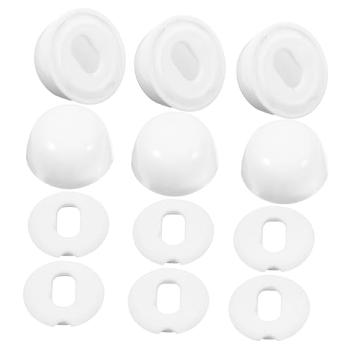 OSALADI 6 Stück Toilettenschrauben Abdeckungen aus Robustem Abs Kunststoff Einfache Montage Runde Design toilettenboden Schraubenabdeckung Langlebiger Wc Sitz Ersatzteil für Badezimmer von OSALADI
