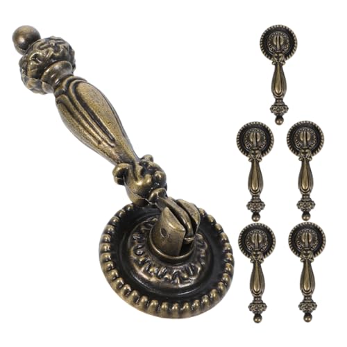 OSALADI 6 Stück Vintage Möbelgriffe Bronze Schubladengriffe aus Zinklegierung ein Einfache Montage Dekorative Antike Türgriffe für Kommode Schrank und Möbel von OSALADI