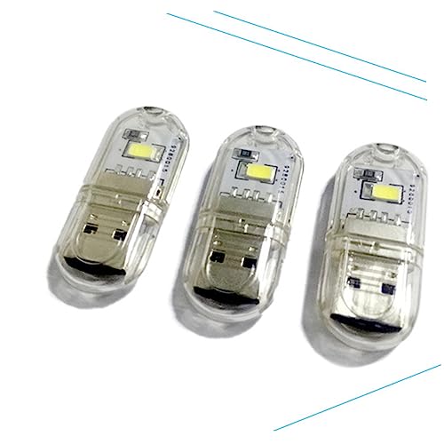 OSALADI 6 Stücke Mini Nachtlicht Weiß Tragbare Dimmbare Tisch Lampe Schlafsaal Notfall Camping Wohnkultur von OSALADI