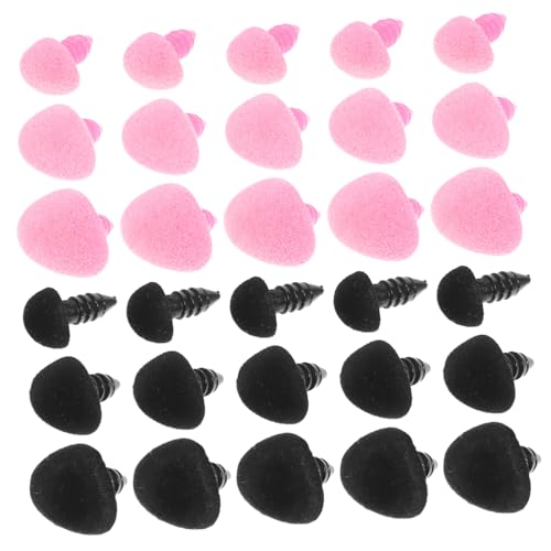 OSALADI 60 Stück Teiliges Flockierte Sicherheitsnase aus Kunststoff Dreieckiges Design mit Unterlegscheiben Langlebig und Sicher für DIY Puppen Plüschtiere Bastelzubehör in Schwarz OSALADI 60 Stück Teiliges Flockierte Sicherheitsnase aus Kunststoff Dreieckiges Design mit Unterlegscheiben Langlebig und Sicher für DIY Puppen Plüschtiere Bastelzubehör in Schwarz von OSALADI
