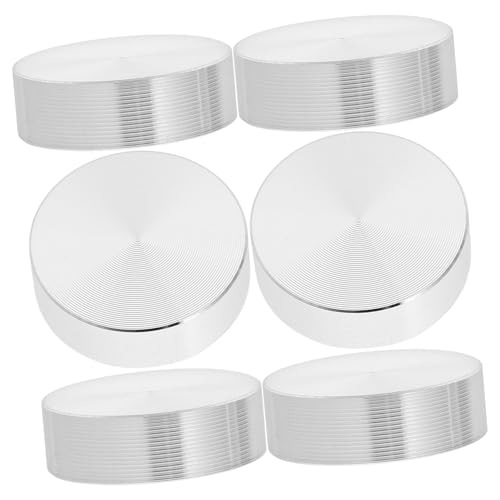 OSALADI 6Stücke Aluminium Discs für Glastisch Adapter Runde Aluminiumscheiben Robust und Langlebig für Couchtisch Esstisch und Schreibtisch von OSALADI