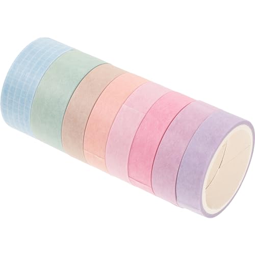OSALADI 8 Rollen Washi Tape Set Buntes Dekoratives Klebeband für DIY Scrapbooking und Bastelprojekte Vielseitig Einsetzbar und Einfach zu Verwenden von OSALADI