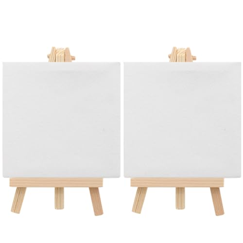 OSALADI 8 Sätze Mini Staffeleien mit Malleinheiten DIY Malerei Leinwände für Kreative Projekte und Dekorative Displays von OSALADI