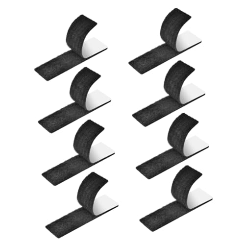 OSALADI 8 Stück Teiliges Klettband Selbstklebend Doppelseitig Stark Haftende Haken und Schlaufenbänder für Teppich und Möbelbefestigung rutschfeste Fixierung Vielseitig für Haushalt und von OSALADI