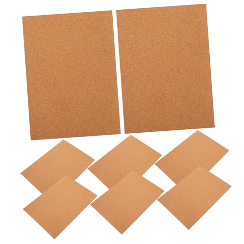 OSALADI 8stücke Selbstklebende Korkplatten Zum Abziehen Und Aufkleben Für DIY-projekte Tischschutz Pinnwand Untersetzer Und Wandkunst Natürlicher Kork von OSALADI