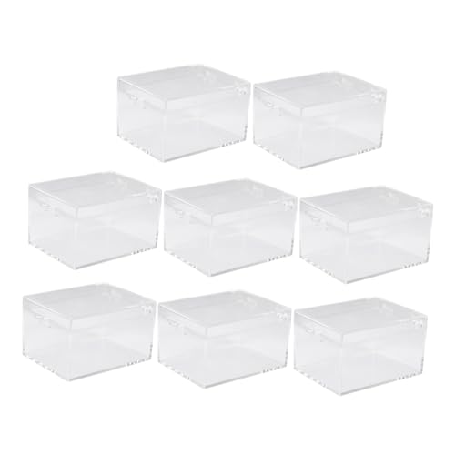 OSALADI 8 Stück Teiliges Transparente Langlebige Specimen Displaying Box mit Schnappbarem Verschluss Rechteckige Aufbewahrungsbox für Kleine Muscheln und Insekten als Schaukasten für von OSALADI