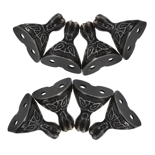OSALADI 8 Stück Teiliges Vintage Metallbeine mit Tiergesicht-Design Zinklegierung Möbelbeine und Eckschutz für Schmuckkästen Geschenkboxen und Retro Heimdekoration von OSALADI