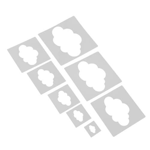 OSALADI 8 Stück Teiliges Wolken Schablonen für DIY Zeichenvorlagen Wiederverwendbare Dekorative Bastelschablonen für Wand Möbel Leinwand Vielseitige Anwendung Kreative Kunstprojekte von OSALADI
