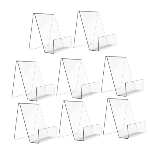 OSALADI 8 Stück Visitenkartenständer Tabletop Display Rack Arcylic Book Stand Buchhalter Zur Ausstellung Tisch-bücherregal Multifunktionales Lesestand Look -buchhandel Acryl Transparent von OSALADI