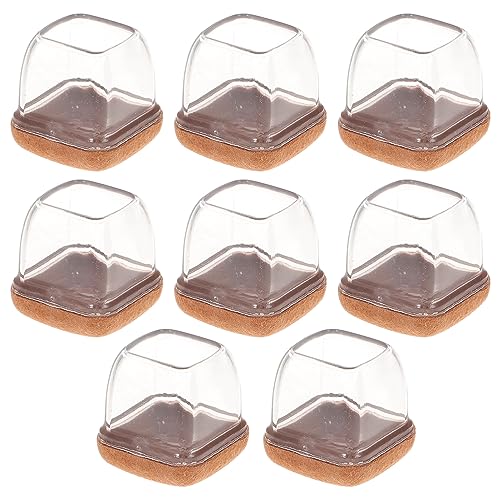 OSALADI 8st Tischbeinschutz Anti-Pads Klare Stühle Rand Schwimmbad Möbelschutz Beinabdeckungen Für Möbel Stoßstangen Teppichgleiter Für Möbel Greifer Zuschlagen Keile Kabel Transparent TPE von OSALADI