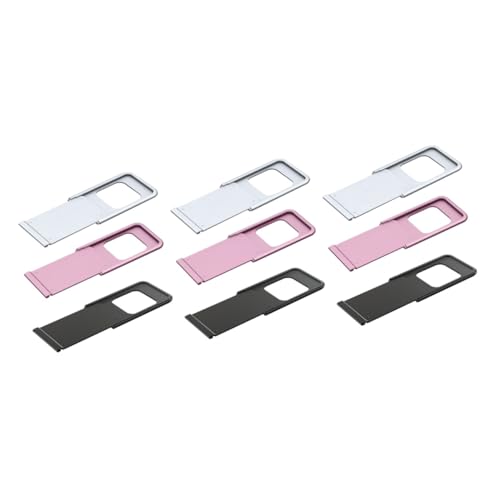 OSALADI 9 STK -datenschutzaufkleber Smartphone-Webcam-Aufkleber Led-Tablet Kameraabdeckung Für Laptop Smartphone-kameraabdeckung -schwarz Schieberegler Erröten Aluminiumlegierung von OSALADI