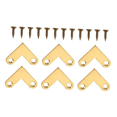 OSALADI 6Stücke Messing Flache Eckwinkel Eckverbindungen für Möbel und Bilderrahmen Langlebige und Robuste Konstruktion für Schmuckkästen OSALADI 6Stücke Messing Flache Eckwinkel Eckverbindungen für Möbel und Bilderrahmen Langlebige und Robuste Konstruktion für Schmuckkästen von OSALADI