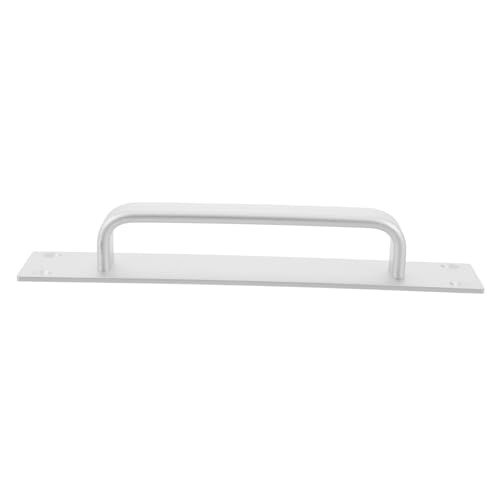 OSALADI Aluminium Türgriff Schiebetürgriff mit Platte für Wohnmobil Türen Robuster Aluminiumlegierung Einfache Montage Gebürstet Silber für Küchen Badezimmerschränke von OSALADI