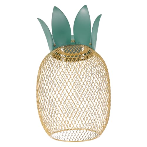 OSALADI Ananas-Lampenschirm Metall Ausgehöhlter Lampenschirm Deckenleuchte Ananas- Für Beleuchtungskörper Pendelleuchten 21 X 13 X 13 Cm von OSALADI