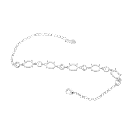 OSALADI Armbandzubehör Cabochon Lünettentablett Armreifen Basis DIY Armbandrohlinge Schmuckherstellung Erkenntnisse Cabochon Einstellungen Tabletts Lünette Armbänder von OSALADI