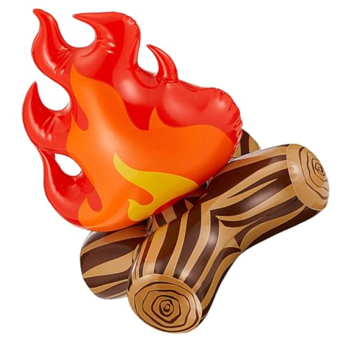 OSALADI Aufblasbare Lagerfeuer -Requisiten Fake-Feuer-Ornament Camping Lagerfeuer-Party-Dekorationen Gefälscht Flammenmodell Flackern Lagerfeuer-Requisite Luft PVC von OSALADI