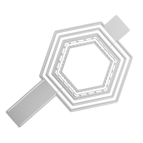 OSALADI Aus Metall Gestanztes Spitzenbrett Metall Stirbt Stempel Und Matrizen Für Die Kartenherstellung Sechseckige Schablone Formen- Und Formenbauteile Stanzformen Kohlenstoffstahl Silver von OSALADI