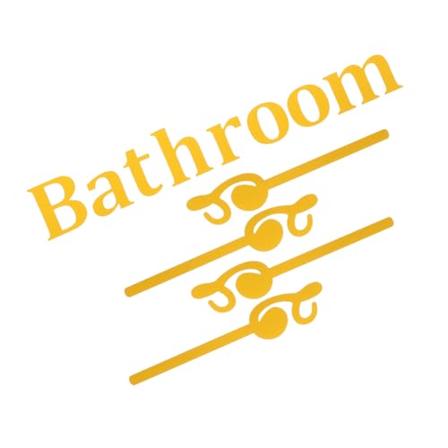 OSALADI Badezimmer Wandaufkleber Selbstklebendes Kunststoff Wc Schild Stylische und Verschleißfeste Türdekoration für Gäste Wc und Bad Individuell Anpassbar Modernes Home Decor von OSALADI