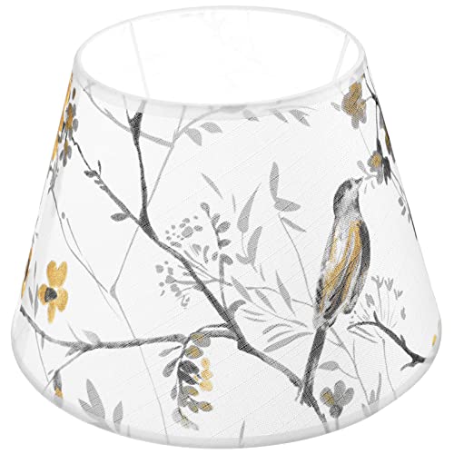 Lampenschirme für Tischlampen, E27-Stoff-Lampenschirm, Ersatz-Vogelmuster-Lampenschirm, Kronleuchter-Lichtabdeckung für Tisch-Stehlampen, 30 x 30 x 20 cm Lampenschirme für Tischlampen, E27-Stoff-Lampenschirm, Ersatz-Vogelmuster-Lampenschirm, Kronleuchter-Lichtabdeckung für Tisch-Stehlampen, 30 x 30 x 20 cm von OSALADI