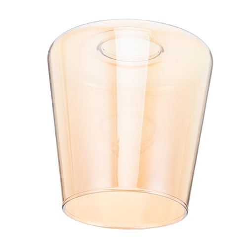 OSALADI Bernsteinfarbener Lampenschirm Zylindrischem : Ersatzlampenschirm E27, Deckenpendelleuchte Für Wandleuchter, Deckenpendel, Tischlampe, Kronleuchter, 4,2 Cm Loch von OSALADI