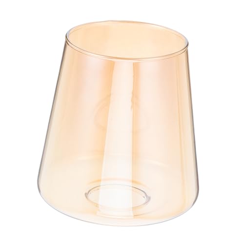 OSALADI Bernsteinfarbener Zylindrischer Glasschirm Lampenabdeckung Hitzebeständig Warmes Licht Ersatz Für Pendelleuchte Wandleuchte Tischlampe Loch von OSALADI