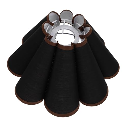 OSALADI Blumenförmiger Stoff lampenschirm Petal mit Langlebiger Verarbeitung für Pendelleuchte Stehlampe und Nachttischlampe Einfache Installation Schwarzes Design als Deckenlicht zubehör von OSALADI