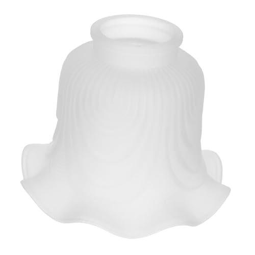 OSALADI Blumenglas Lampenschirm Klein Lochdurchmesser Hängend Weiße Deckenleuchte Blumenmuster Skandinavischer Stil Wohnzimmer Pendelleuchte Ersatzschirm von OSALADI