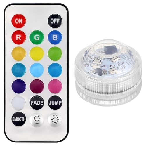 OSALADI Blumenlichter Teelichter LED-Pool-Lichter Aquarium-Licht Lichter Schwimmbad-Tauchlicht Laterne Wasserdicht Farbige Teelichter Led Teelichter Mit Fernbedienung von OSALADI