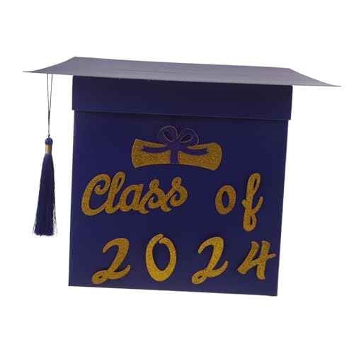 OSALADI Box Wishing Graduierung Erste Gut Topper Schlüssel Einladung Party Blau Papier OSALADI Box Wishing Graduierung Erste Gut Topper Schlüssel Einladung Party Blau Papier von OSALADI