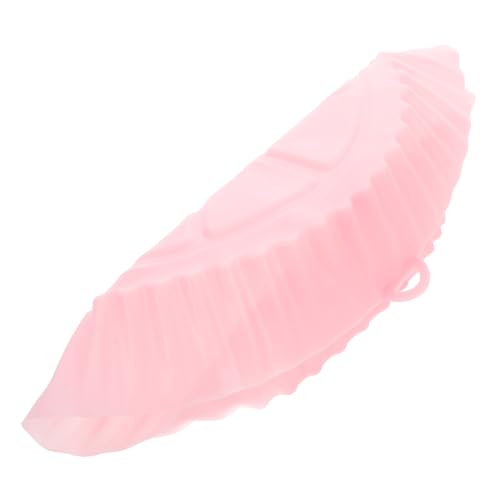 OSALADI Bratpfanne silikon backform Hitzebeständige Silikonmatte Air Fryer Backblech Luftfritteusenmatten aus Silikon Heißluftfritteuse Kieselgel Rosa von OSALADI