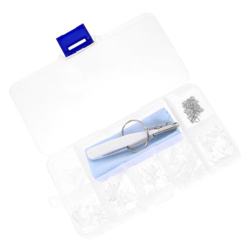 OSALADI Brillen Nasenpads mit Schraubenzieher und Pinzette Rutschfeste Formstabile PVC Silikon Nose Pads für Brillen Komfortabel nicht Verfärbend Passend für Nasenbügel OSALADI Brillen Nasenpads mit Schraubenzieher und Pinzette Rutschfeste Formstabile PVC Silikon Nose Pads für Brillen Komfortabel nicht Verfärbend Passend für Nasenbügel von OSALADI