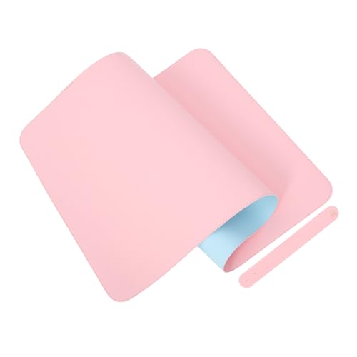 OSALADI Bürocomputer-schreibtischunterlage Schreibblock Für Organizer Computermatte Tastaturmatte Tastatur-pad Pu-matte Desktop -matte Schreibtischschutzmatte Leder Rosa von OSALADI