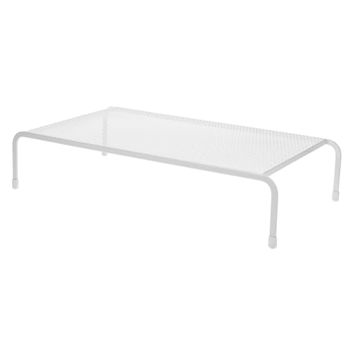 OSALADI Einzelmonitorständer Drucker-Riser Computerständer Schreibtisch- -Organizer Monitorregal Tv-Riser Desktop-Computer-Riser Laptopständer Eisen Schreibtischgestell Weiß Bildschirm von OSALADI