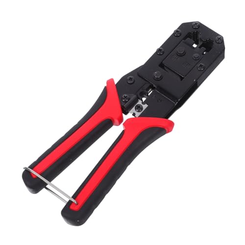 OSALADI Crimpzange Pass Through Crimper Kabelabisolierer Mehrzweck Ethernet Kabelzange für Präzises Crimpen Kabelmanagement mit Haken Langlebig und Benutzerfreundlich für von OSALADI