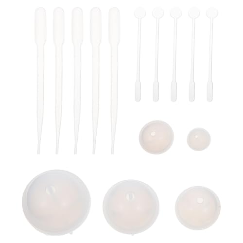 OSALADI DIY Schmuckanhänger Silikonform Kugel Schmuckherstellung Rund Kristall Ball Form für Harz Gießen und Ornament Dekoration Handwerk Zubehör von OSALADI