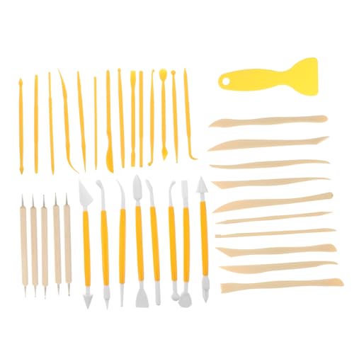 OSALADI DIY Töpferwerkzeug Set Teiliges Modellierwerkzeug für Polymer Clay Leicht und Tragbar für Formen Schnitzen und Bastelprojekte von OSALADI