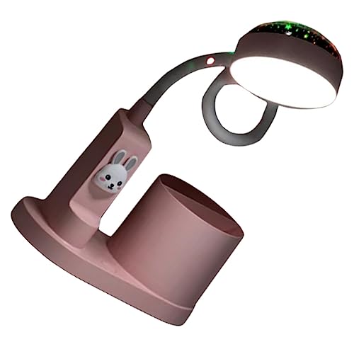 OSALADI Multifunktionale Tischlampe mit Sternprojektor und Stifthalter Einstellbare Beleuchtung für Büro und Schlafzimmer Dekorative LED Tischleuchte mit Lampenschirm von OSALADI