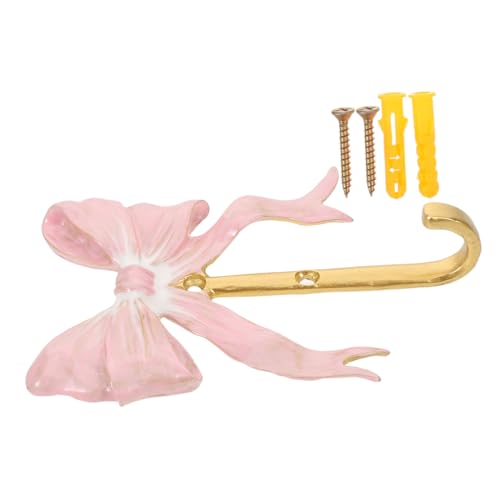 OSALADI Dekorativer Metall-bow-knot Wandhaken Retro Stil Vielseitig für Garderobe Handtücher Taschen Wohnzimmer Küche Badezimmer Rosa OSALADI Dekorativer Metall-bow-knot Wandhaken Retro Stil Vielseitig für Garderobe Handtücher Taschen Wohnzimmer Küche Badezimmer Rosa von OSALADI