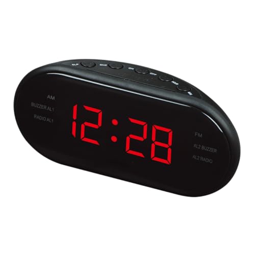 OSALADI Digitaler Funkwecker Mit Großem Gebogenem Display Und Snooze-Funktion Radio-alarmeinstellungen Rot Für Komfortable Nächte Und Sanftes Aufwachen OSALADI Digitaler Funkwecker Mit Großem Gebogenem Display Und Snooze-Funktion Radio-alarmeinstellungen Rot Für Komfortable Nächte Und Sanftes Aufwachen von OSALADI