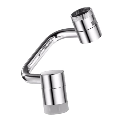 OSALADI Drehbarer Multifunktionaler Wasserhahn Verlängerung mit Spritzwassergeschütztem Strahlregler Faltbarer Spülbecken Aufsatz Kompatibel mit Innen und Außengewinde für Bad und Küche von OSALADI