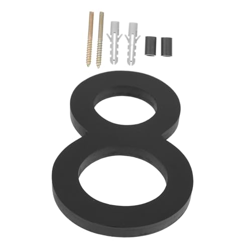 OSALADI Edelstahl Hausnummer Effekt Modernes Türschild Wetterfest für Hausbriefkasten und Gartentor Adressschild Außen mit Rostfreiem Material für Lange Haltbarkeit und Klare Sichtbarkeit von OSALADI