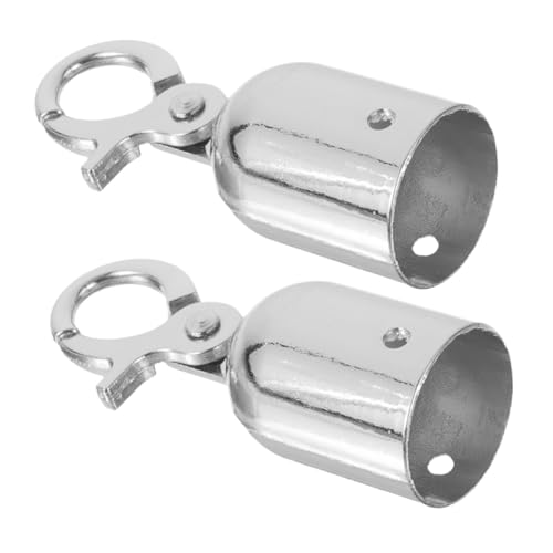 OSALADI Edelstahl Seilendkappen mit Haken Vielseitige Kordelstopper für Absperrseile Sichere Endstücke für Kordeln Einfache Montage Robust und Langlebig Geeignet als Guardrail Connector von OSALADI