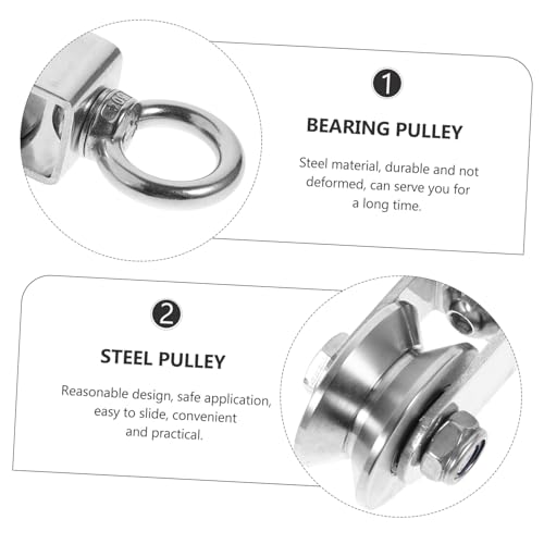OSALADI Edelstahl Umlenkrolle Seilrolle mit Drehbarem Design Robustes Hebezeug für Drahtseilzug Stabile Tragkraft Vielseitig für Zuganwendungen von OSALADI