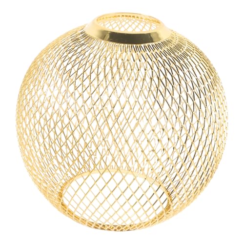 OSALADI Eisen Lampenschirm Kugelform Hohlstruktur Vintage Dekorative Abdeckung Für Pendelleuchte Deckenleuchte Esszimmer Wohnzimmer von OSALADI