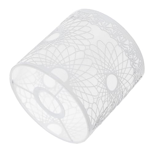 OSALADI Eisen Lampenschirm Weiß Lochmaß Hohler Deckenleuchte Lampenabdeckung Für Flur Wandlampe Stilvoll Modern Flexibel Einsetzbar von OSALADI