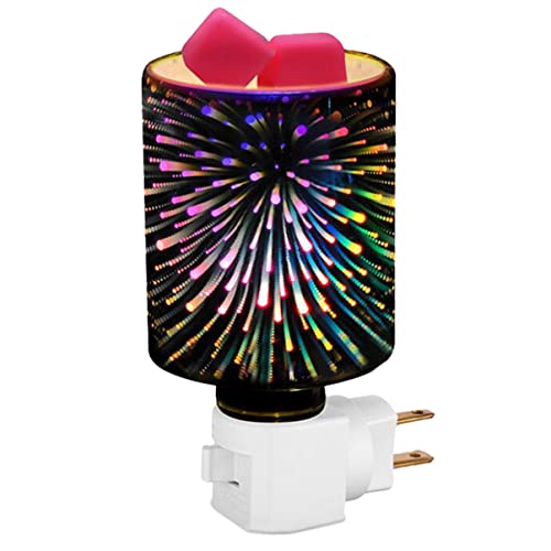 OSALADI Elektrischer Kerzenwärmer Elektrischer Duftwärmer Color Plug-In Duftbüro UK für Wachsstecker Kerzenbrenner Heimwärmer Musterlampe Schmelzfeuerwerk D Glas Rauchfreier Kerzenwärmer von OSALADI