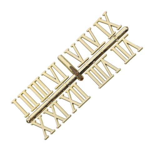 OSALADI Elektroplattierte Römische Uhrzahlen für Wand und Standuhren Langlebige DIY Uhrziffern Ersatzteile Einfache Montage Klassisches Design Kompatibel mit Uhrzeiger Wanduhr von OSALADI