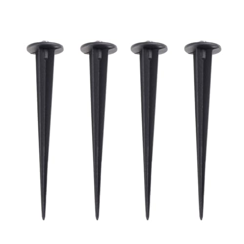 OSALADI Erdspieße Für Landschaftslichter 4 Stück Gartenpfähle Rasenlampen-erdspieße Mit M5-schraube Schwarz Für Den Außenbereich Garten Terrasse Hof von OSALADI