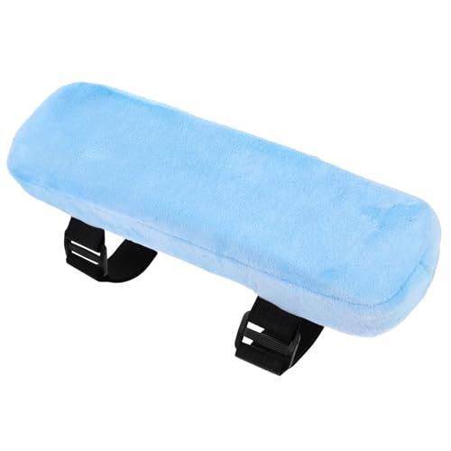 OSALADI Ergonomisches Armlehnenkissen mit Memory Schaum Rutschfestes Polster für Bürostühle und Rollstühle Blau Atmungsaktiv Stoßdämpfend Komfortable Armstütze für Langes Sitzen von OSALADI
